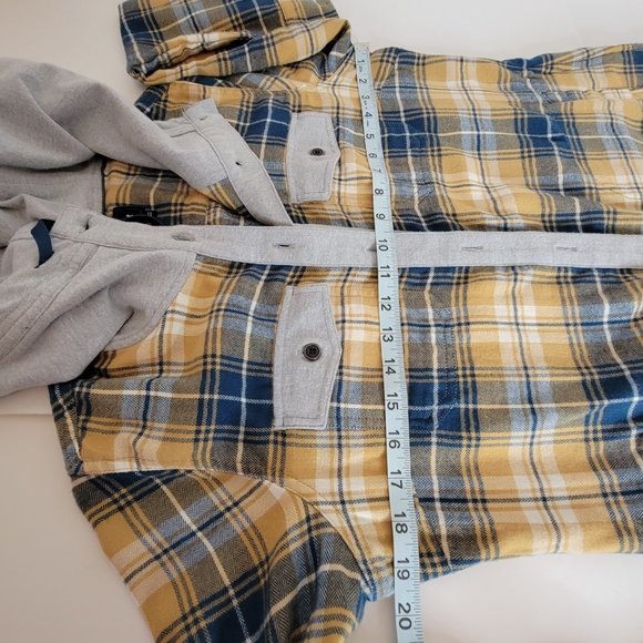 Marmot Women's Reagan Flannel L/S Plaid Hoodie Size M Grey Navy Tan NWT - Picture 3 of 12